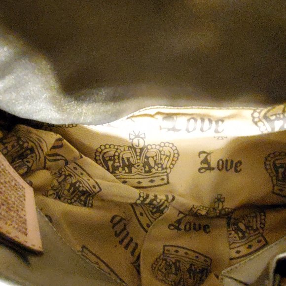 Juicy couture gray and pink velour hobo, tote - Picture 6 of 6